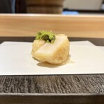 Kyoubashi Tempura To Sushi Ishii - 帆立と春菊の味噌