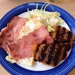 24585756 - ハムエッグとミンチカツ