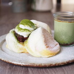 [Limited time offer] Homemade melt-in-your-mouth matcha pudding and ricotta soufflé Pancakes