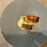 エピセ - 高知産カンパチのムニエル。 じゃがいもとマッシュルームも入れた生クリーム仕立てのソースで。