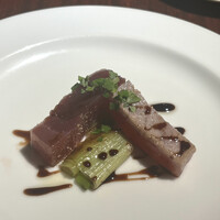 オステリア・オリエーラ - マグロと九条ネギのロースト