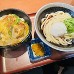 讃歌うどん はんげしょう - 丼セット、カツ丼とぶっかけうどん(冷)