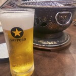 焼肉バズーカF - ビールはやっぱり美味い