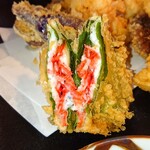ふじ茂 - 大葉と桜海老と山芋？