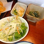 ふじ茂 - 胡麻和え  サラダ  お新香