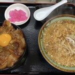 Sobadokoro Sarashina - スタミナ丼＋ミニそば(あったかいの)