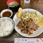 Tenyuu - 焼肉定食　ライス&野菜大盛り¥７８０