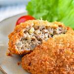 Showa-style minced meat cutlet