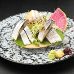 Assortment of 3 kinds of fatty mackerel sashimi