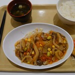 Shokudou Keyaki - 彩りも食感も考えられた具沢山の餡。