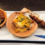 和食処 大ばん - お通し三種盛り(お通しから美味い!)