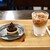 いこい珈琲 - ドリンク写真:生チョコムースタルト・アイスカフェラテ
