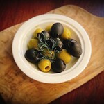 smoked olives marinated in olive oil