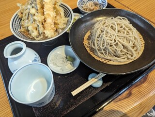 Aizuyamamiyakosoba Tsutsumian - 小天丼とざる(十割)