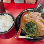 家系ラーメン王道 神道家 - チャーシュー麺（3枚）1000円+ライス120円