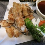 酔鯨亭 - 清水サバ漬けのフライです。