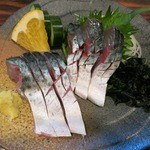 酔鯨亭 - 宇佐さばの刺身です。