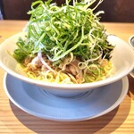 丸源ラーメン - 冷やし肉つけそば　ガッツリネギトッピング