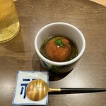 サワーとお料理 れもん - タラバガニの蓮根饅頭、甘海老出汁の餡