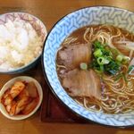 ３７３８ - 料理写真:ランチセット(800円)、濃鰹醤油 細麺