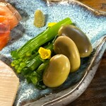 お食事処 だんらん日和 - 本日のランチ(\1,980) 副菜皿の添え物