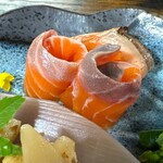 お食事処 だんらん日和 - 本日のランチ(\1,980) 副菜：佐渡サーモン