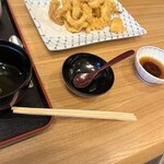 はつしろ - あと造りは 全部天ぷらで。カラッとサクッと揚がってます。※半分は塩焼き、半分は天ぷら も可能です