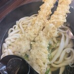 人力うどん - 揚げたてのえび天