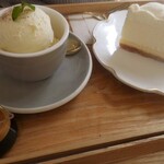 Seoul Cafe - アフォガート、Wチーズケーキ
