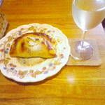 珈琲園 - アップルパイ＆白ワイン