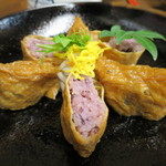 のらや - 【肉すきうどん鍋セット】古代米のお稲荷さん☆