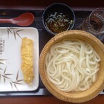 丸亀製麺 - 釜揚げ並(340円)+イカ天(170円)