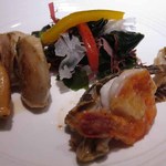 コルザ - 帆立貝と海老の鉄板焼