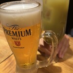 Yururi - 生ビールとキウイネクターで乾杯なり♪