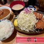 Tonkatsu Aoki - ヒレかつ＋カレー　1,500円+300円(税込)