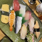 Sushi Ichiba Shou - おすすめにぎりランチ　茶碗蒸付¥1650円