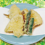 Kisu and conger eel Tempura