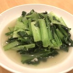 Mi sen - 定番の青菜炒め 800円 ニンニクと塩味が最高