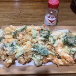 天ぷら 住友 - 巨大なかき揚げ定食