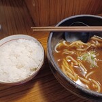 慶屋 - カレーうどん(ごはん付き)@650円