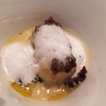 エクアトゥール - 安納芋とフォアグラソテー、モリーユとトリュフ
      
      