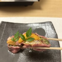 先斗町しゃぶしゃぶすき焼き きらく - 野菜の和牛巻き