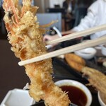 ひばり - 天ぷら定食のエビ