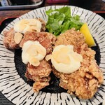 やきとりの拓 - ガリマヨ定食(からあげ3個)。900円。