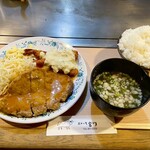 ステーキ宮川 - バーグミックス定食