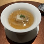 Kouran - 中華風餡掛け茶碗蒸し　
                        　蝦夷鮑　干貝柱　筍　四川青山椒