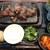 感動の肉と米 - 料理写真:赤身カット  ガーリックライス  オクラ  キムチ  野沢菜