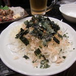 赤鶏炭焼 大安 - 鳥皮サラダ(315円)