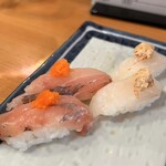 Tachinomi Sushi Kinga - クロムツ、カワハギ