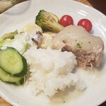 キッチン ブルー グローブ - 再びワンプレート